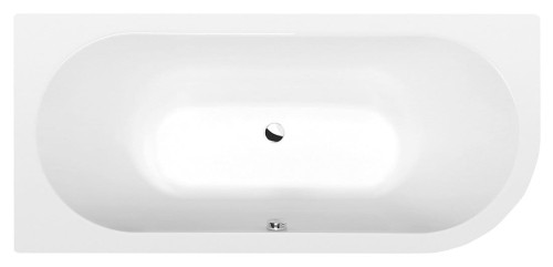 VIVA L wanna asymetryczna 175x80x47cm, biała mat