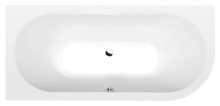 VIVA L wanna asymetryczna 175x80x47cm, biała mat