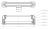 Rysunek techniczny - CUT przelew szczelinowy 170x24mm, korek klik-klak, chrom