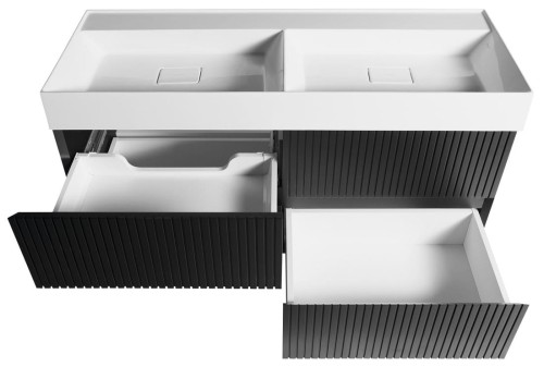 FILENA szafka umywalkowa 118x51,5x43cm, czarny mat strip #2