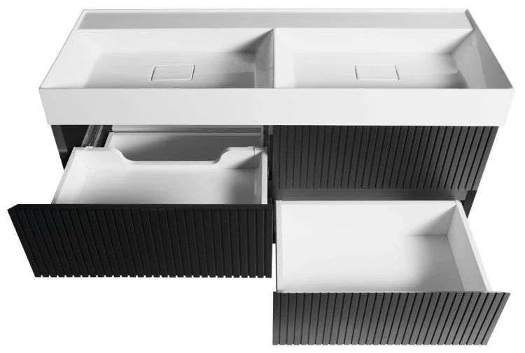 FILENA szafka umywalkowa 118x51,5x43cm, czarny mat strip #2