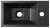 AMAROK umywalka kompozytowa 40x22cm, czarny mat, bateria z prawej strony #3