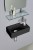 AMAROK umywalka kompozytowa 40x22cm, czarny mat, bateria z prawej strony #4