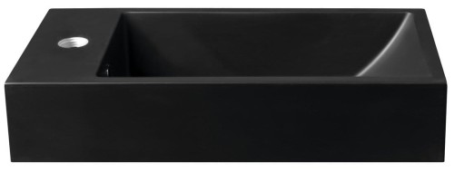ARIANA umywalka kompozytowa 50x25cm, bateria po lewej stronie, czarny mat #2