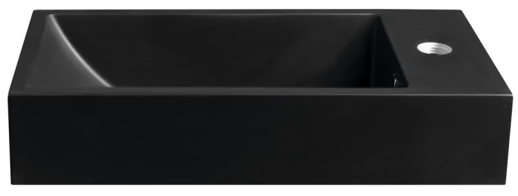 ARIANA umywalka kompozytowa 50x25cm, bateria po prawej stronie, czarny mat #2