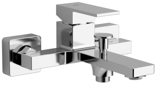 CUBEMIX bateria wannowa ścienna, chrom