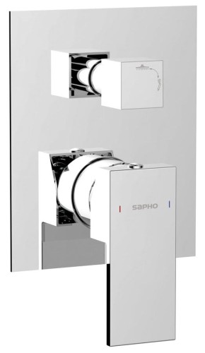 CUBEMIX bateria prysznicowa podtynkowa, 2 wyjścia, chrom