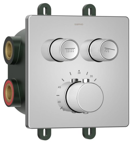 SMART SELECT bateria prysznicowa termostatyczna podtynkowa, box, 2 wyjścia, chrom