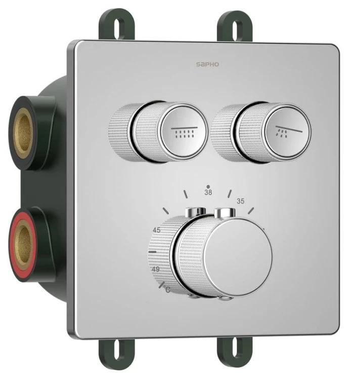 SMART SELECT bateria prysznicowa termostatyczna podtynkowa, box, 2 wyjścia, chrom