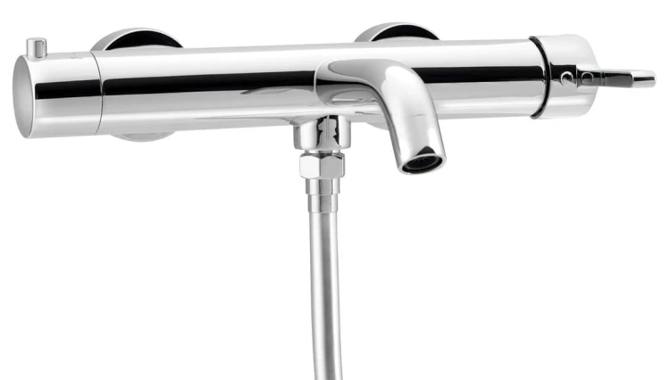 ICONIC bateria wannowa ścienna, chrom