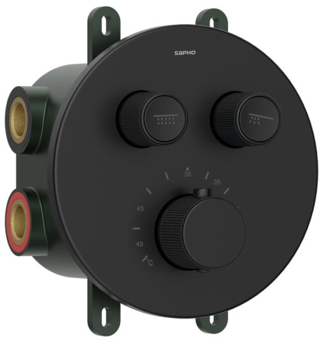 SMART SELECT bateria prysznicowa termostatyczna podtynkowa, box, 2 wyjścia, czarny mat