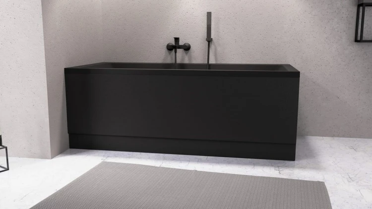 COUVERT obudowa czołowa lewa 180x52cm, czarny mat #2