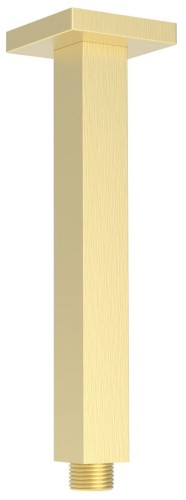 Ramię prysznicowe, kwadratowy, 200mm, złoto mat