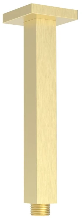 Ramię prysznicowe, kwadratowy, 200mm, złoto mat