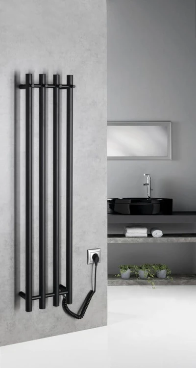 PAPINADO elektryczna suszarka na ręczniki, 263x1200mm, 85W, czarny mat #4