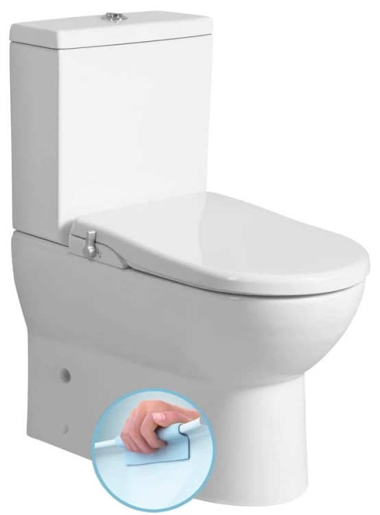 JALTA kompakt WC z deską bidetową Clean Star, Rimless, odpływ pionowy/poziomy, biały