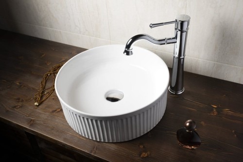 PICOBELLO umywalka ceramiczna nablatowa średnica 37cm, biały #2