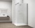 ESCA BLACK MATT jednoczęściowa kabina przysznicowa Walk-In, montaż przy ścianie, szkło mleczne, 1500 mm