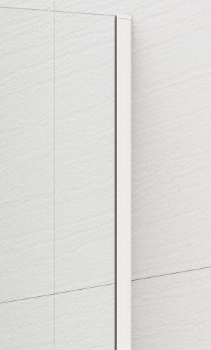 ESCA WHITE MATT jednoczęściowa kabina przysznicowa Walk-In, montaż przy ścianie, szkło mleczne, 1300 mm #2