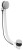 Zestaw wannowy, mechanizmem bovdena, długość 800mm, korek 72mm, chrom