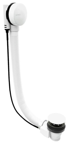 Zestaw wannowy, mechanizmem bovdena, długość 800mm, korek 72mm, biały