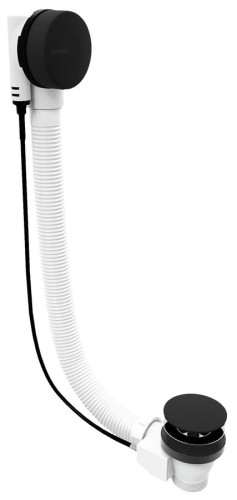 Zestaw wannowy, mechanizmem bovdena, długość 1200mm, korek 72mm, czarny mat