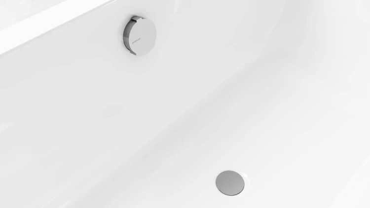 Zestaw wannowy z odpływem, mechanizmem bovdena, długość 1200mm, korek 72mm, chrom #4