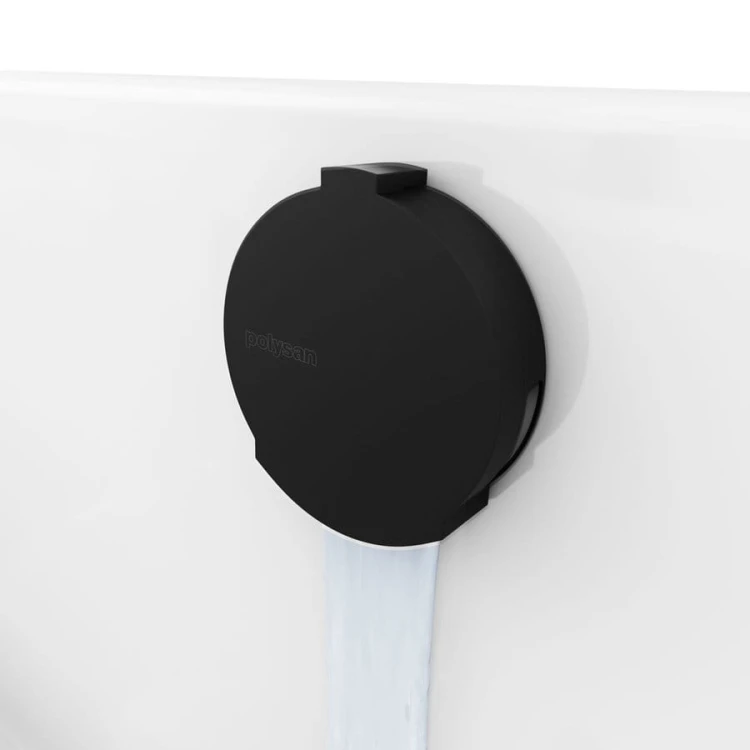 Zestaw wannowy z odpływem, mechanizmem bovdena, długość 1200mm, korek 72mm, czarny mat #3
