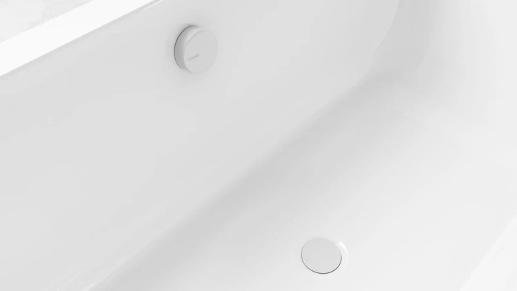 Zestaw wannowy, mechanizmem bovdena, długość 1000mm, korek 72mm, biały #2