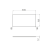 Rysunek techniczny - LOREA blat Rockstone 101x1,2x52,5cm, biały mat