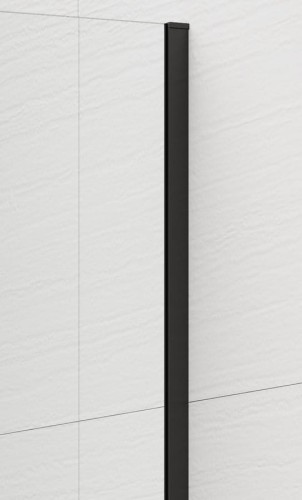 ESCA BLACK MATT jednoczęściowa kabina przysznicowa Walk-In, montaż przy ścianie, szkło Marron, 1500 mm #2