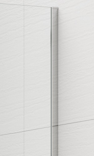 ESCA CHROME jednoczęściowa kabina przysznicowa Walk-In, montaż przy ścianie, szkło dymione, 700 mm #2