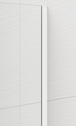 ESCA WHITE MATT jednoczęściowa kabina przysznicowa Walk-In, montaż przy ścianie, szkło dymione, 1500 mm #2