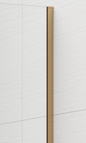 ESCA GOLD MATT jednoczęściowa kabina przysznicowa Walk-In, montaż przy ścianie, szkło Marron, 1500 mm #2