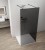 ESCA BLACK MATT jednoczęściowa kabina przysznicowa Walk-In, szklo dymione, 1000 mm