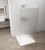 ESCA WHITE MATT jednoczęściowa kabina przysznicowa Walk-In, szkło Flute, 1000 mm