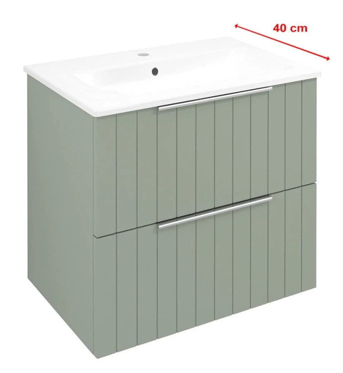 CIRASA STRIP szafka pod umywalkę 58x54x39cm, verde