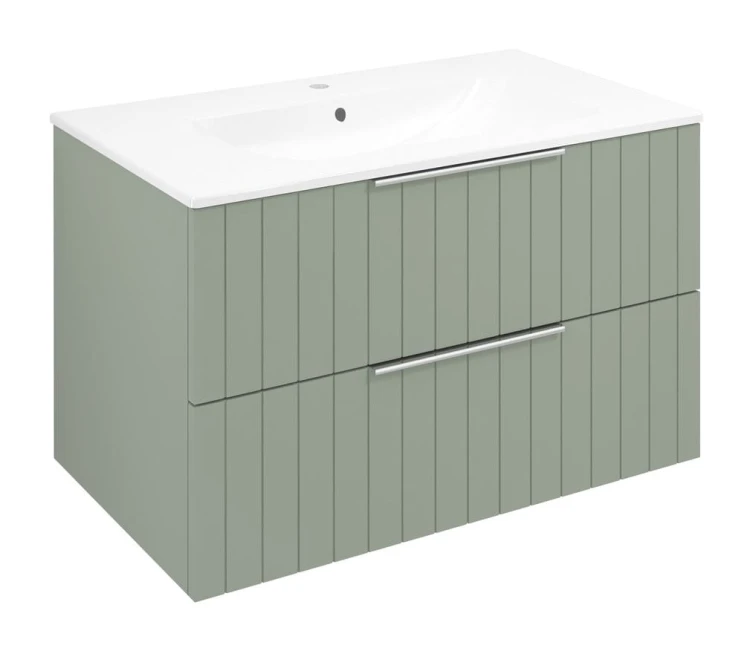 CIRASA STRIP szafka pod umywalkę 79,8x52x46cm, verde