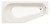 TIGRA L wanna asymetryczna 170x80x46cm, lewa, ivory