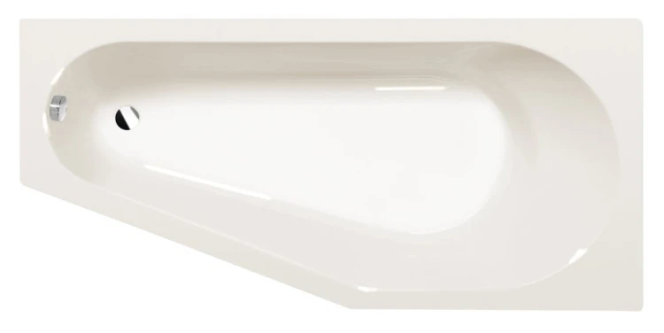 TIGRA R wanna asymetryczna 170x80x46cm, prawa, ivory