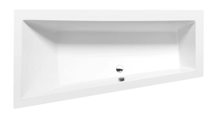 ANDRA L wanna asymetryczna 160x90x45cm, biały mat