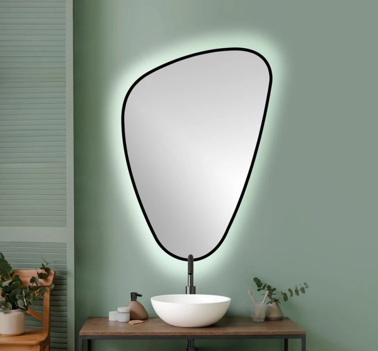 ELENA lustro podświetlane LED 20W, 68x96cm, czarny mat #3