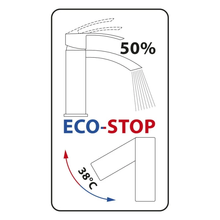 AQUALINE 35 bateria umywalkowa z obrotową wylewką, z ECO głowica, chrom #2
