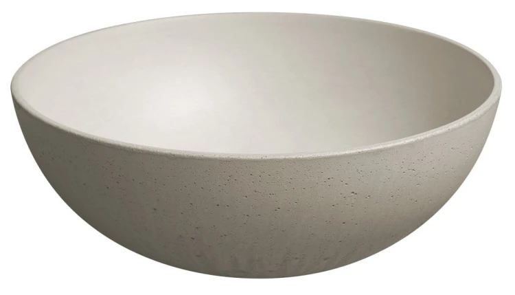 FORMIGO umywalka betonowa nablatowa, średnica 39cm, piaskowy mat #5