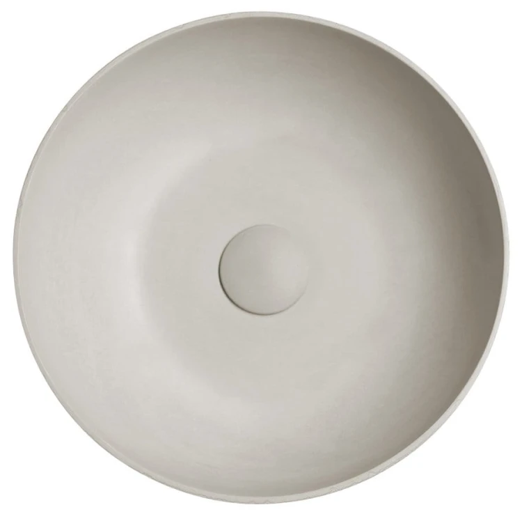 FORMIGO umywalka betonowa nablatowa, średnica 39cm, piaskowy mat #6