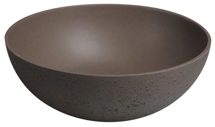 FORMIGO umywalka betonowa nablatowa, średnica 39cm, ciemnobrązowy mat #4
