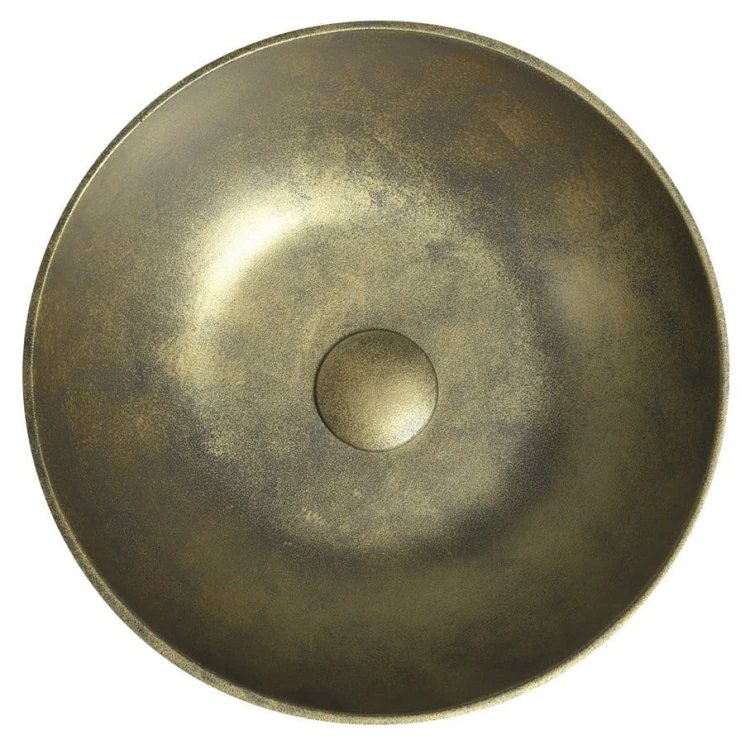 FORMIGO umywalka betonowa nablatowa, średnica 39cm, złoty mat #6