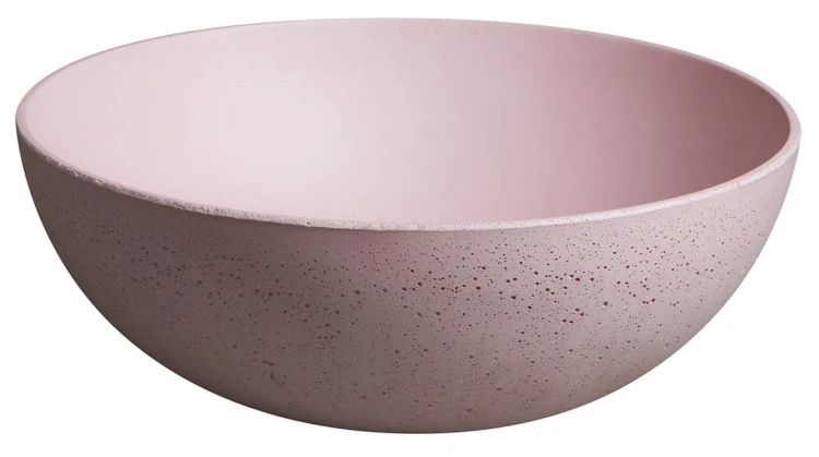 FORMIGO umywalka betonowa nablatowa, średnica 39cm, różowy mat #4