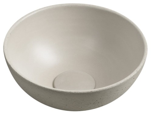 MINOR umywalka betonowa nablatowa, średnica 26cm, piaskowy mat