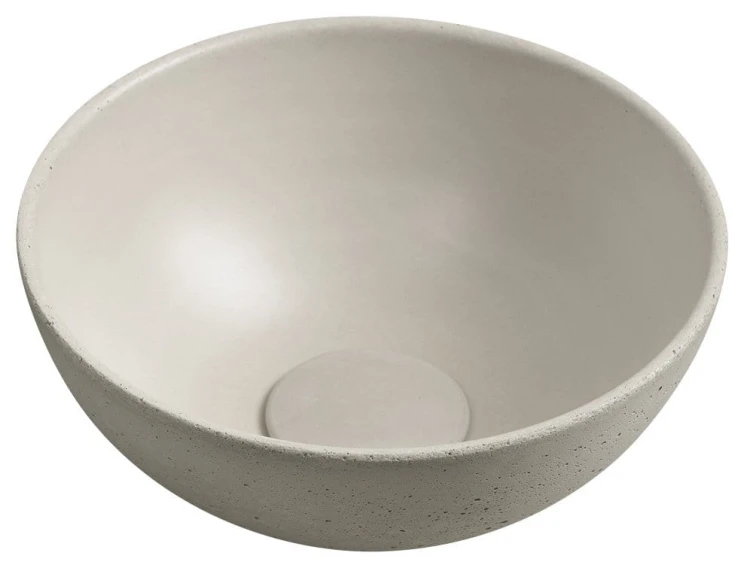 MINOR umywalka betonowa nablatowa, średnica 26cm, piaskowy mat